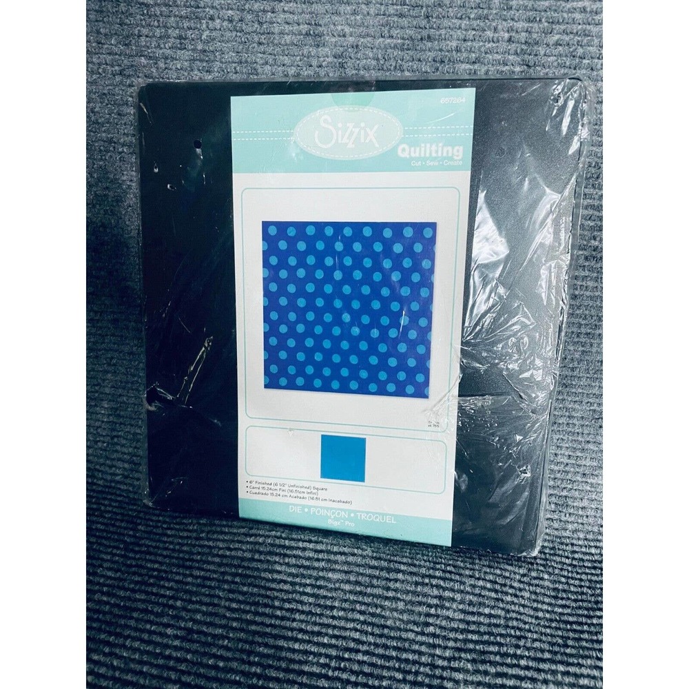 Sizzix Bigz Pro Die 6" Finished Square (6 1/2" Unfinished) #657264 Quilting Cut